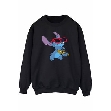 Disney Mens Lilo And Stitch Guitar Sweatshirt (Black)