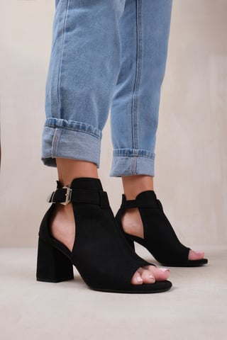 Wheres That From Womens 'Lisa' Wide Fit Block Heel With Side Buckle