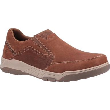 Hush Puppies Mens Fletcher Leather Shoes (Tan)
