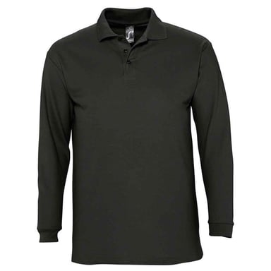 SOLS Unisex Adult Winter II Long-Sleeved Polo Shirt (Black)
