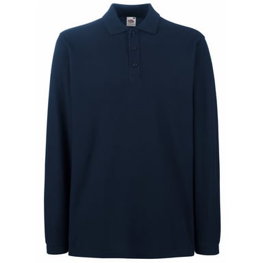 Fruit Of The Loom Mens Premium Long Sleeve Polo Shirt