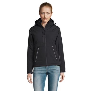 SOLS Womens/Ladies Rock Padded Soft Shell Jacket (Black)