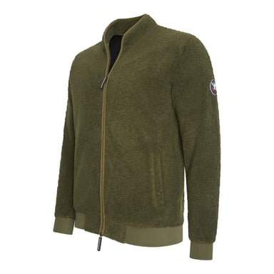 Cappuccino Italia Suéteres Sherpa Fleece Cardigan Verde