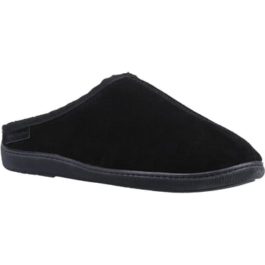 Hush Puppies Mens Ashton Suede Slippers (Black)