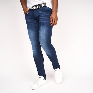 Crosshatch Mens Barbeck Slim Jeans (Dark Wash)