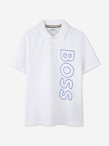 BOSS Boys Regular Fit Logo Polo Shirt in White