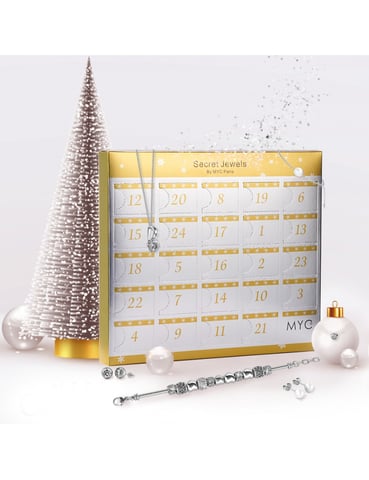 Calendario de Adviento 13 joyas y 11 perlas - Plata