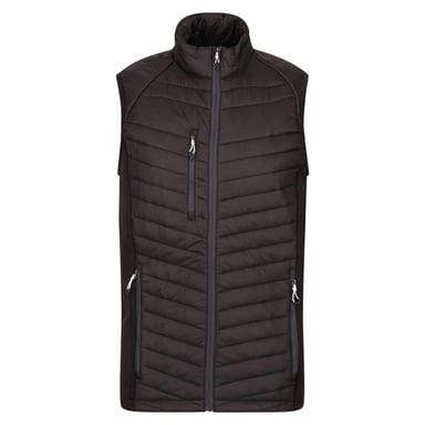 Regatta Mens Navigate Quilted Hybrid Gilet (Black/Seal Grey)