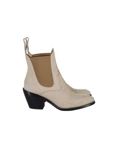 Chloé Ankle Boots in Beige Suede