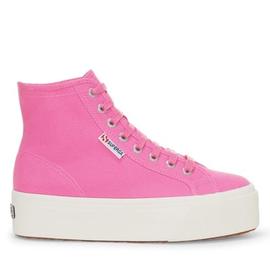 Superga Womens/Ladies 2708 Lace Up High Tops (Fuchsia Pink/Avorio)