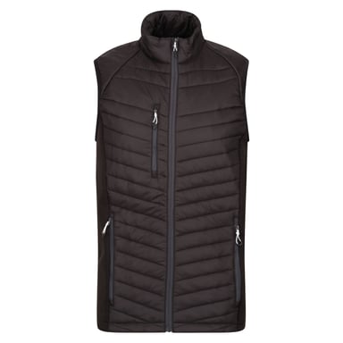 Regatta Mens Navigate Quilted Hybrid Gilet (Black/Seal Grey)