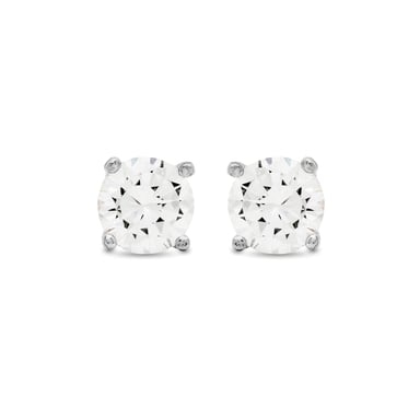 Pendientes Luxenter, básico de plata de ley 925 y circonita brillante con acabado en baño de rodio