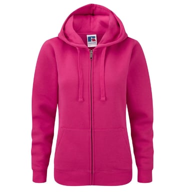Russell Ladies Premium Authentic Zipped Hoodie (3-Layer Fabric) (Fuchsia)