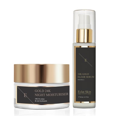 Sérum Elixir Antiarrugas Oro 24K + Hidratante de Noche Antiarrugas Oro 24K