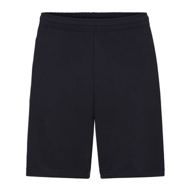 Fruit Of The Loom Mens Lightweight Casual Fleece Shorts (240 GSM) (Black)