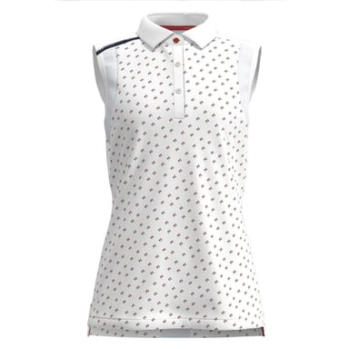 Forelson Womens/Ladies Buckland Patterned Polo Shirt (White)