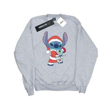 Disney Womens/Ladies Lilo And Stitch Stitch Christmas Sweatshirt (Sports Grey)