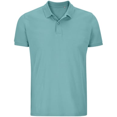 SOLS Mens Planet Piqué Organic Polo Shirt (Pool Blue)