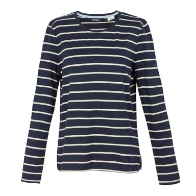 Regatta Womens/Ladies Federica II Stripe Long-Sleeved T-Shirt (Navy/Light Vanilla)