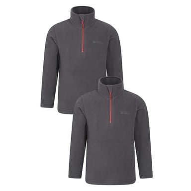 Mountain Warehouse Childrens/Kids Camber Fleece (Pack of 2) (Grey)