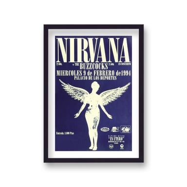 Nirvana Buzzcocks Vintage Concert Poster Spanish