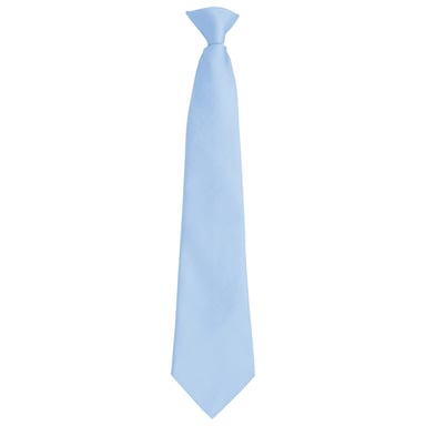 Premier Unisex Adult Colours Fashion Plain Clip-On Tie (Mid Blue)