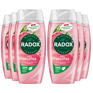Radox Shower Gel Feel Uplifted With Grapefruit & Ginger Scent 225 ml, 6 Pack