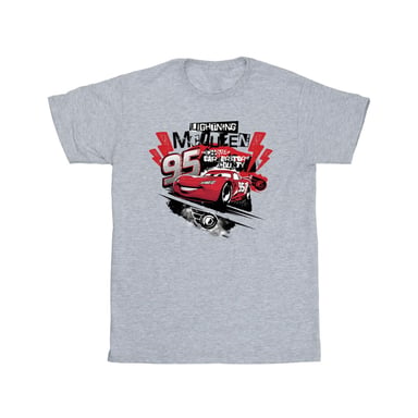 Disney Mens Cars Lightning McQueen Collage T-Shirt (Sports Grey)