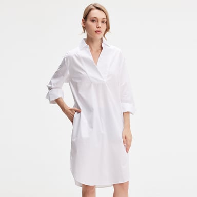 Minimalist cotton shirt dress