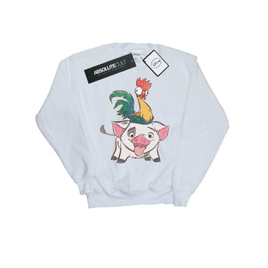 Disney Mens Moana Hei Hei And Pua Sweatshirt (White)