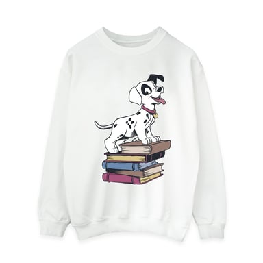 Disney Womens/Ladies 101 Dalmatians Books Sweatshirt (White)