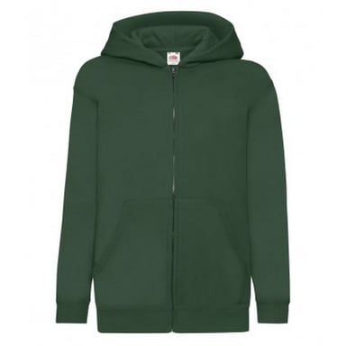 Fruit Of The Loom Childrens/Kids Hooded Sweatshirt (Bottle Green)