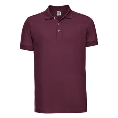 Russell Mens Stretch Fitted Polo Shirt (Burgundy)