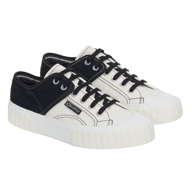 Superga Womens/Ladies Colour Block Trainers (Black/Blue) (Black/Blue/Orange)
