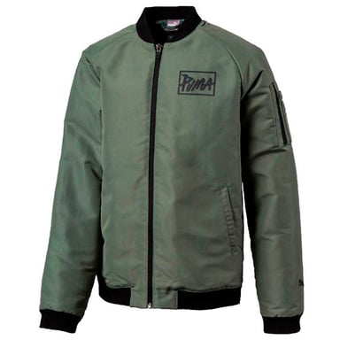 Chaqueta bomber Puma Zip Up Crew Neck Long Sleeve Green Kids 854007 23