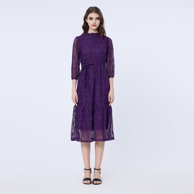 Fit-and-flare lace dress