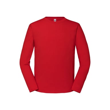 Fruit of the Loom Mens Iconic Premium Long-Sleeved T-Shirt (Red)