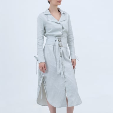 Long Tailor Shirt Dress
