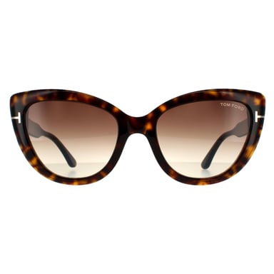 Tom Ford Cat Eye Womens Dark Havana Brown Gradient