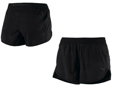 Pantalones cortos deportivos negros reflectantes para mujer Puma NightCat