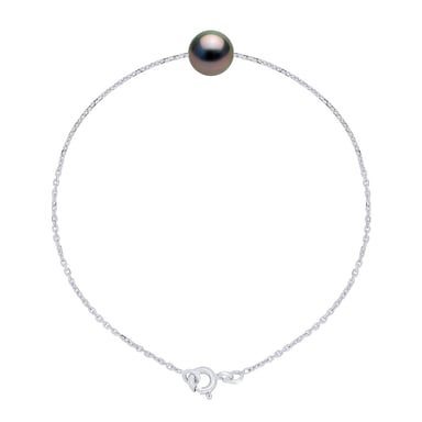 Bracelet Real Cultured Tahiti Pearl PASSING THROUGH Round 8-9 mm