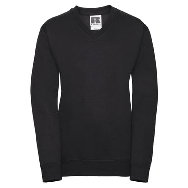 Russell Collection Childrens/Kids V Neck Sweatshirt (Black)