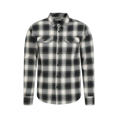 Mountain Warehouse Mens Trace Flannel Long-Sleeved Shirt (Green)
