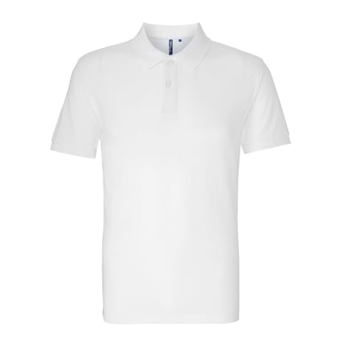Asquith & Fox Mens Plain Short Sleeve Polo Shirt (White)