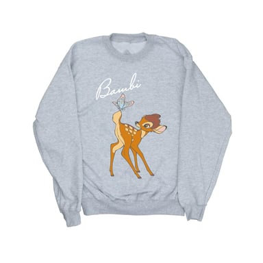 Disney Womens/Ladies Bambi Butterfly Tail Sweatshirt (Sports Grey)