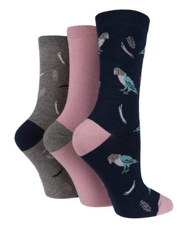 Wild Feet - Pack de 3 calcetines de regalo con temática animal para mujer