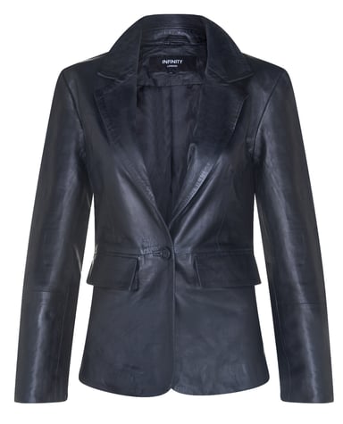 Chaqueta de cuero con un botón para mujer - Newhaven