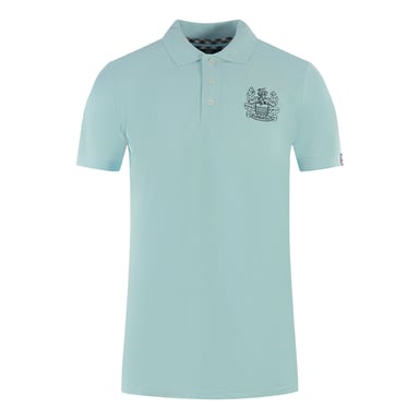Polo azul claro con mangas con la marca Aquascutum