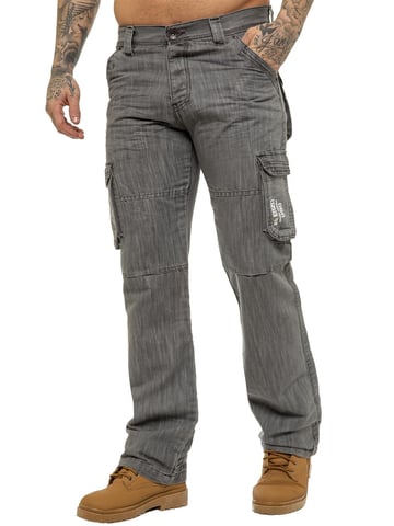 Enzo | Vaqueros Cargo Combat para Hombre - Gris