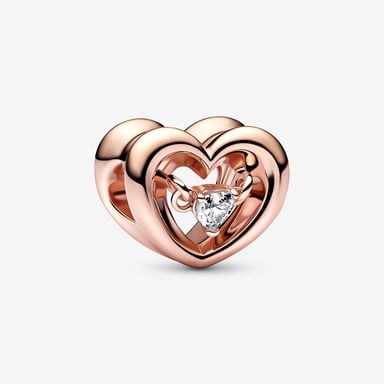 Pandora 'Radiant Heart' Women's Gold Plated Metal Charm - Rose 782493C01